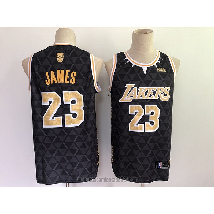 Camiseta Los Angeles Lakers Lebron James #23 Negro